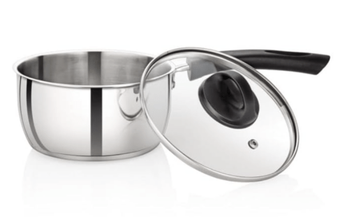Premier Stainless Steel IInduction Base Saucepan 20cm with Glass Lid - Image 2